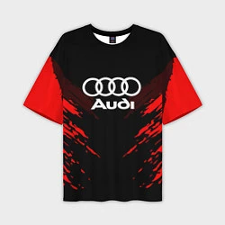 Мужская футболка оверсайз Audi: Red Anger