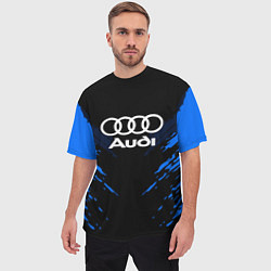 Футболка оверсайз мужская Audi: Blue Anger, цвет: 3D-принт — фото 2