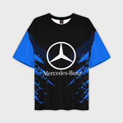 Мужская футболка оверсайз Mercedes-Benz: Blue Anger