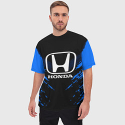 Футболка оверсайз мужская Honda: Blue Anger, цвет: 3D-принт — фото 2
