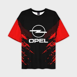 Мужская футболка оверсайз Opel: Red Anger