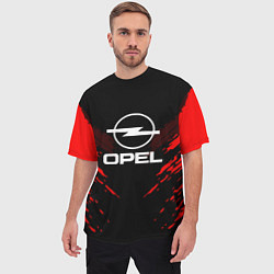 Футболка оверсайз мужская Opel: Red Anger, цвет: 3D-принт — фото 2