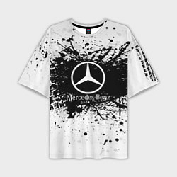 Мужская футболка оверсайз Mercedes-Benz: Black Spray