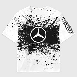 Футболка оверсайз мужская Mercedes-Benz: Black Spray, цвет: 3D-принт