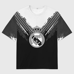 Мужская футболка оверсайз FC Real Madrid: Black Style