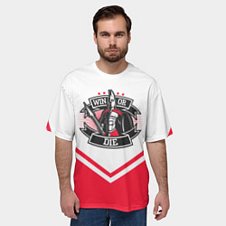 Футболка оверсайз мужская Победи или умри, цвет: 3D-принт — фото 2