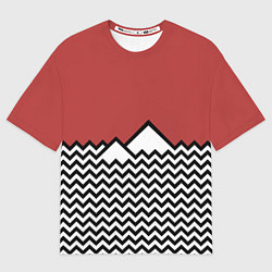 Футболка оверсайз мужская Горы Твин Пикс, цвет: 3D-принт