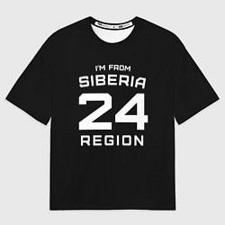 Мужская футболка оверсайз Im from Siberia: 24 Region
