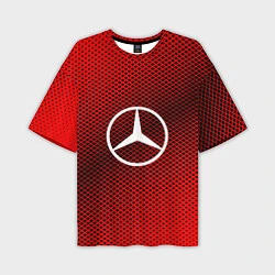 Мужская футболка оверсайз Mercedes: Red Carbon