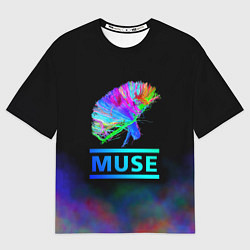 Футболка оверсайз мужская Muse: Neon Flower, цвет: 3D-принт