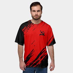 Футболка оверсайз мужская USSR: Red Patriot, цвет: 3D-принт — фото 2