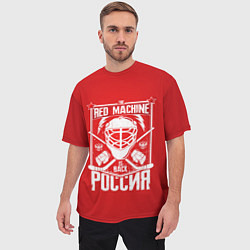 Футболка оверсайз мужская Red machine is back, цвет: 3D-принт — фото 2