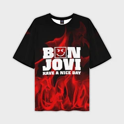 Мужская футболка оверсайз Bon Jovi: Have a nice day