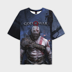 Мужская футболка оверсайз God of War: Kratos