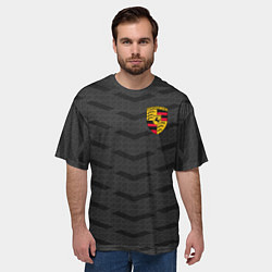 Футболка оверсайз мужская Porsche: Grey Sport, цвет: 3D-принт — фото 2