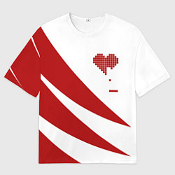 Мужская футболка оверсайз Игра в сердца