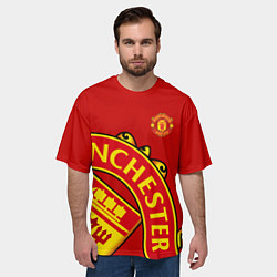 Футболка оверсайз мужская FC Man United: Red Exclusive, цвет: 3D-принт — фото 2