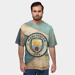 Футболка оверсайз мужская FC Man City: Old Style, цвет: 3D-принт — фото 2