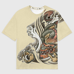 Футболка оверсайз мужская Восточный дракон, цвет: 3D-принт
