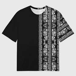 Мужская футболка оверсайз Узор маори