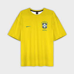 Футболка оверсайз мужская Сборная Бразилии, цвет: 3D-принт