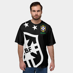 Футболка оверсайз мужская Brazil Team: Exclusive, цвет: 3D-принт — фото 2
