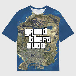 Футболка оверсайз мужская GTA, цвет: 3D-принт