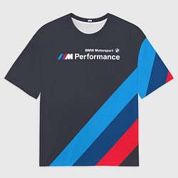Футболка оверсайз мужская BMW M Performance, цвет: 3D-принт
