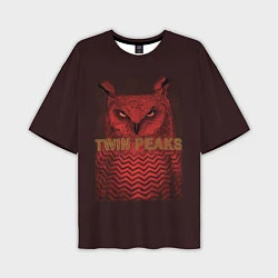 Мужская футболка оверсайз Twin Peaks: Red Owl