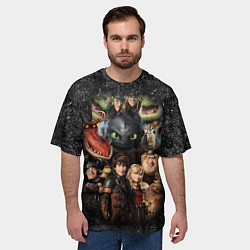 Футболка оверсайз мужская How to Train Your Dragon, цвет: 3D-принт — фото 2