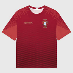 Мужская футболка оверсайз Сборная Португалии соты сетка