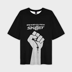 Мужская футболка оверсайз Skillet: Rise in revolution