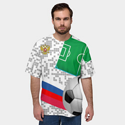 Футболка оверсайз мужская Русский футбол, цвет: 3D-принт — фото 2