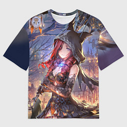 Мужская футболка оверсайз Ярость Бахамута