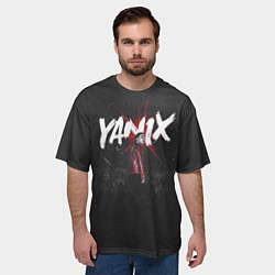 Футболка оверсайз мужская YANIX: Black Side, цвет: 3D-принт — фото 2