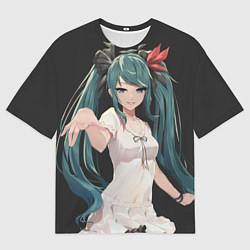 Мужская футболка оверсайз Hatsune Miku
