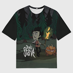 Мужская футболка оверсайз Don't Starve: Night Forrest
