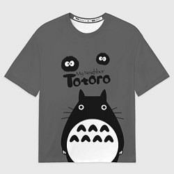 Футболка оверсайз мужская Тоторо рядом, цвет: 3D-принт