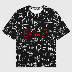 Футболка оверсайз мужская E=mc2: Black Style, цвет: 3D-принт