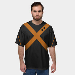 Футболка оверсайз мужская KATSUKI BAKUGOU полосы, цвет: 3D-принт — фото 2