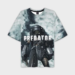 Мужская футболка оверсайз Winter Predator