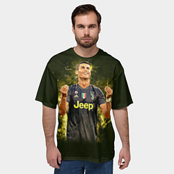 Футболка оверсайз мужская Ronaldo: Juve Sport, цвет: 3D-принт — фото 2