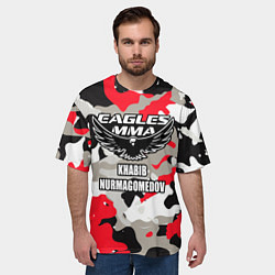 Футболка оверсайз мужская Khabib Nurmagomedov: Red Camo, цвет: 3D-принт — фото 2