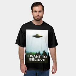 Футболка оверсайз мужская I Want To Believe, цвет: 3D-принт — фото 2