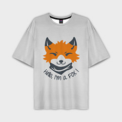 Мужская футболка оверсайз Hello Fox