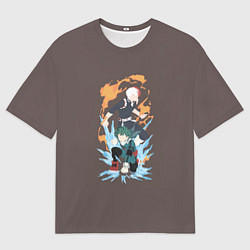 Мужская футболка оверсайз Deku & Shouto