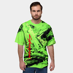 Футболка оверсайз мужская Cyberpunk 2077: Green Breaks, цвет: 3D-принт — фото 2