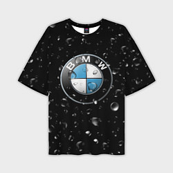 Футболка оверсайз мужская BMW под Дождём, цвет: 3D-принт