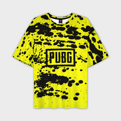 Мужская футболка оверсайз PUBG: Yellow Stained