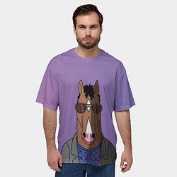 Футболка оверсайз мужская Конь БоДжек, цвет: 3D-принт — фото 2